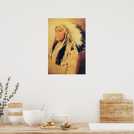 Portret van een hoofddruk poster (Keuken)