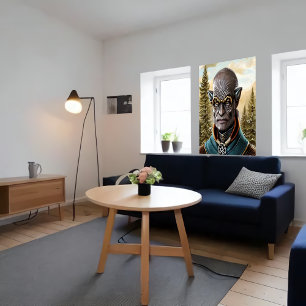 Portret van een Humanoïde alien   AI Art Poster