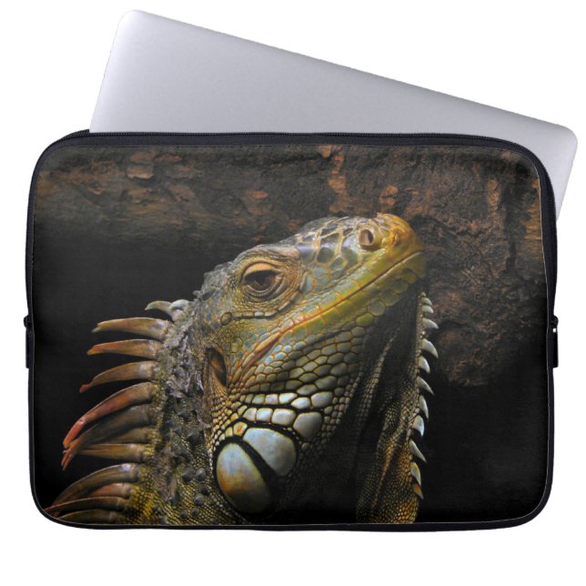 Portret van een Iguana Laptop Sleeve (Voorkant)