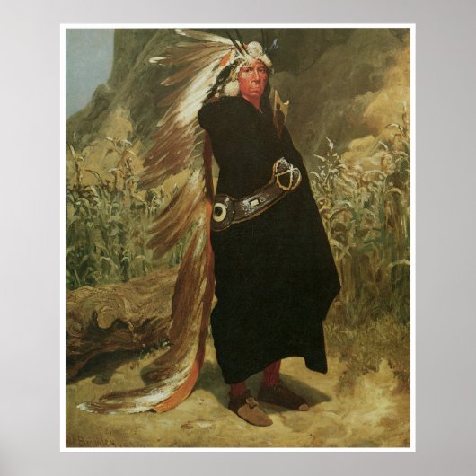 Portret van een Indiase chef, 1875 Poster (Voorkant)