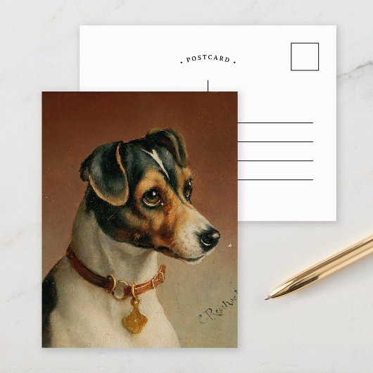 Portret van een Jack Russel Terriër | Carl Reicher Briefkaart