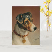 Portret van een Jack Russel Terriër | Carl Reicher Kaart (Gele Bloem)
