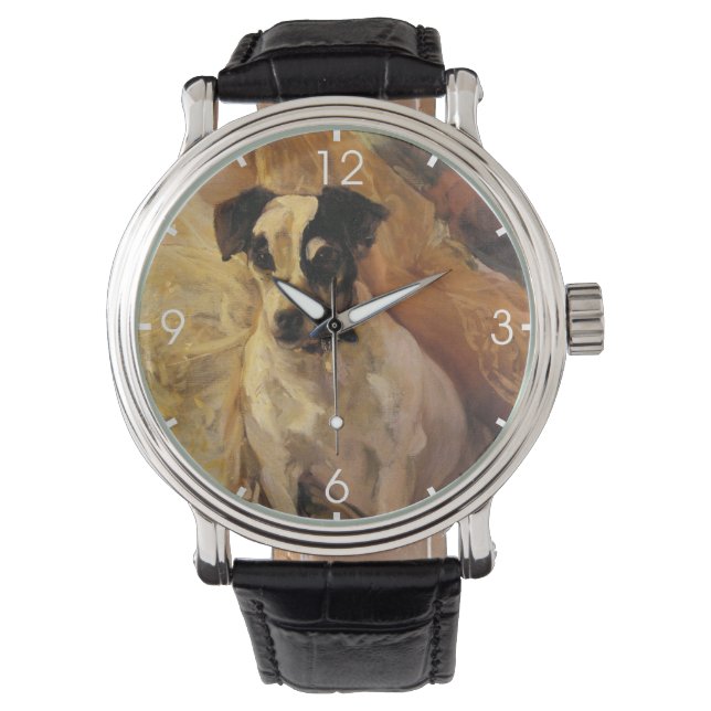 Portret van een Jack Russell Dog (Animal Art) Horloge (Voorkant)