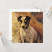 Portret van een Jack Russell Dog (Animal Art) Kaart (Voorkant / Achterkant in situ)