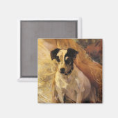 Portret van een Jack Russell Dog (Animal Art) Magneet (Voorkant / Achterkant)