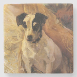 Portret van een Jack Russell Dog (Animal Art) Stenen Onderzetter