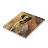 Portret van een Jack Russell Dog (Animal Art) Tegeltje (Zijkant)