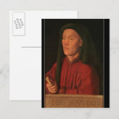 Portret van een jong Man, 1432 Briefkaart (Voorkant / Achterkant)