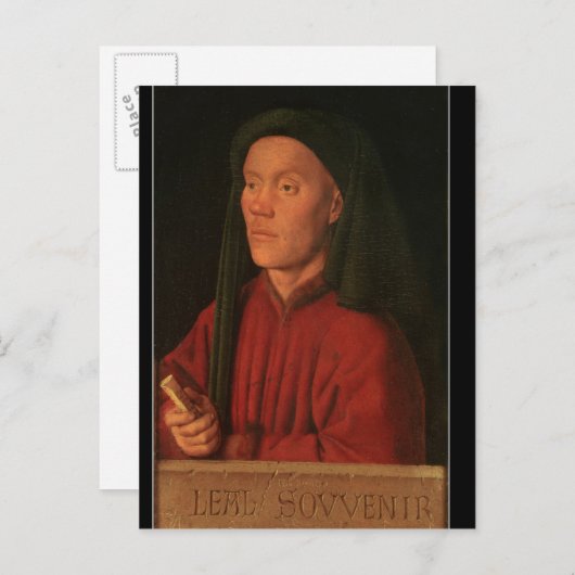 Portret van een jong Man, 1432 Briefkaart (Voorkant / Achterkant)