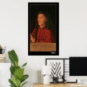 Portret van een jong Man, 1432 Poster (Thuiskantoor)