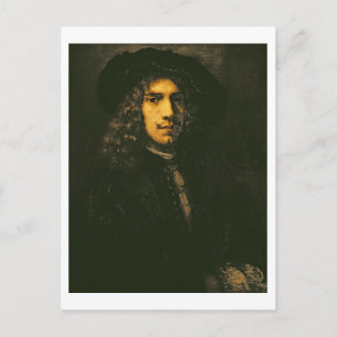 Portret van een Jong Man, 1658 (olie op canvas) Briefkaart