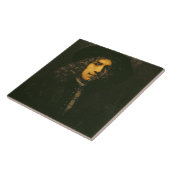 Portret van een jong Man, 1658 (olie op doek) Tegeltje (Zijkant)