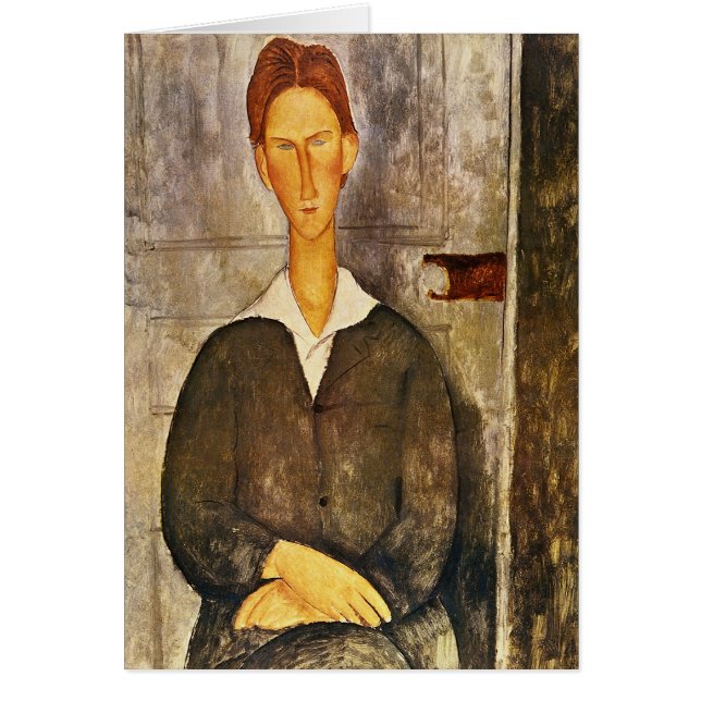 Portret van een jong Man - Amedeo Modigliani (Voorkant)