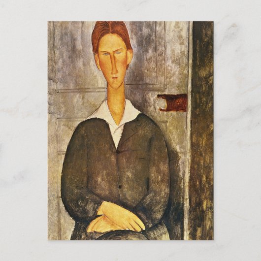 Portret van een jong Man - Amedeo Modigliani Briefkaart (Voorkant)