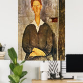 Portret van een jong Man - Amedeo Modigliani Poster (Thuiskantoor)