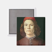 Portret van een jong Man, c.1480-85 Magneet (Voorkant / Achterkant)