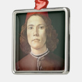 Portret van een jong Man, c.1480-85 Metalen Ornament (Links)