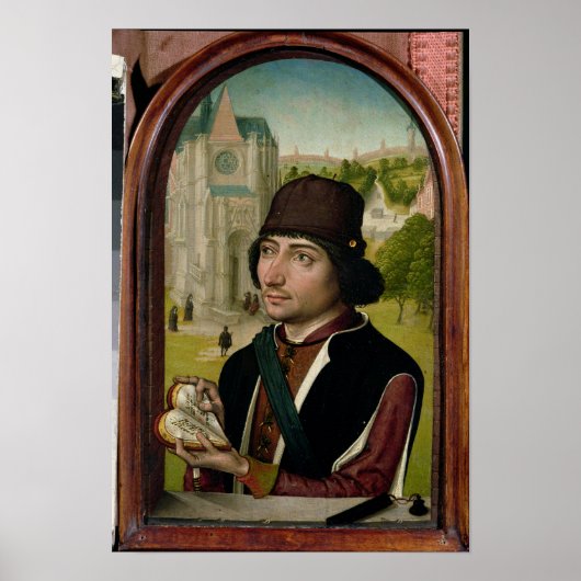 Portret van een jong Man, c.1480 Poster (Voorkant)