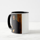 Portret van een jong man, c.1532-40 (olie op het p mok (Voorkant links)