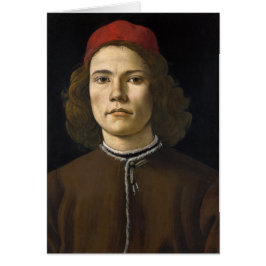 Portret van een jong Man door Botticelli