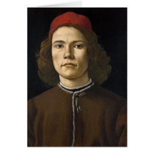 Portret van een jong Man door Botticelli