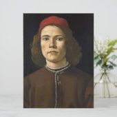 Portret van een jong Man (door Botticelli) Kaart (Staand voorkant)