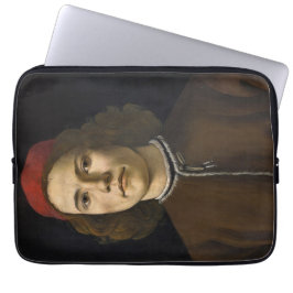 Portret van een jong Man (door Sandro Botticelli) Laptop Sleeve