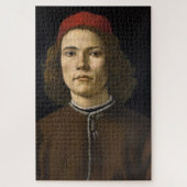 Portret van een jong Man (door Sandro Botticelli) Legpuzzel (Verticaal)