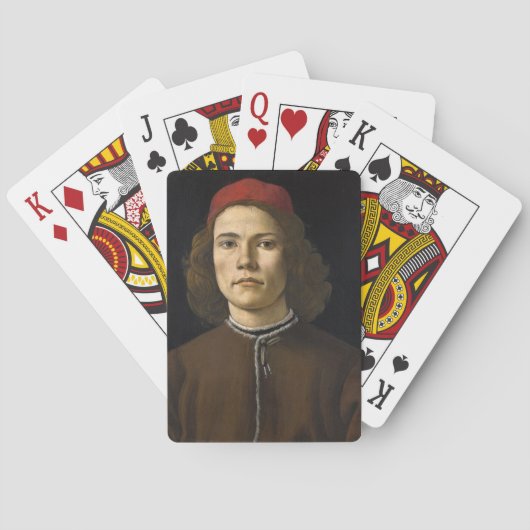 Portret van een jong Man (door Sandro Botticelli) Pokerkaarten (Achterkant)