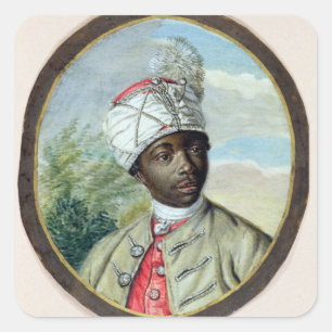 Portret van een jong Man (m/v en lichaamskleur op  Vierkante Sticker