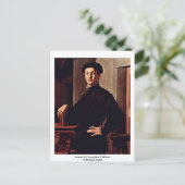 Portret van een jong Man met boek Briefkaart (Staand voorkant)