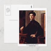 Portret van een jong Man met boek Briefkaart (Voorkant / Achterkant)