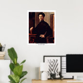 Portret van een jong Man met boek Poster (Thuiskantoor)