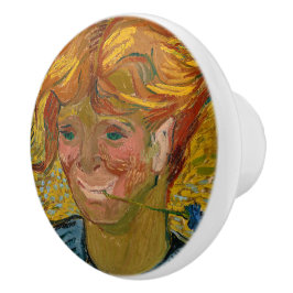 Portret van een jong Man met Cornflower, Van Gogh Keramische Knop