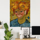 Portret van een jong Man met Cornflower, Van Gogh Poster (Thuiskantoor)