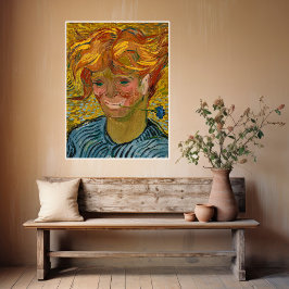 Portret van een jong Man met Cornflower, Van Gogh Poster