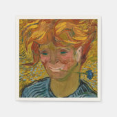 Portret van een jong Man met Cornflower, Van Gogh Servet (Voorkant)