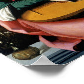 Portret van een jong Man met een Lute Poster (Hoek)