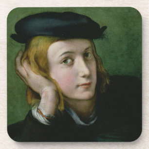 Portret van een jong Man (olie op het paneel) Drankjes Onderzetter