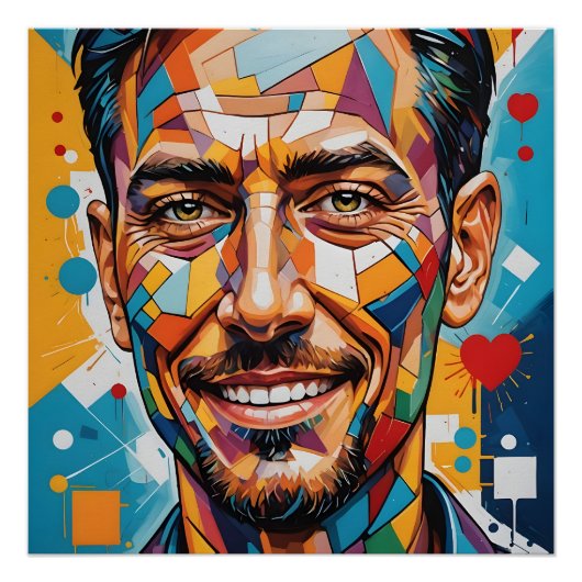 Portret van een jong man perfect poster (Voorkant)