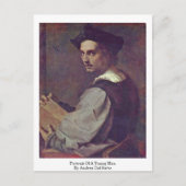 Portret van een jong Man van Andrea del Sarto Briefkaart (Voorkant)