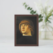 Portret van een jong Man van Jacometto Veneziano Briefkaart (Staand voorkant)