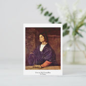 Portret van een jong Man van Titiaan Briefkaart (Staand voorkant)