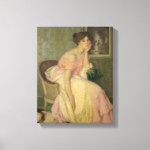 Portret van een jong meisje, 1906 canvas afdruk