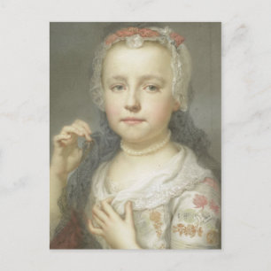 Portret van een jong meisje briefkaart