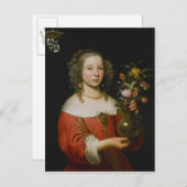 Portret van een jong meisje briefkaart (Voorkant / Achterkant)
