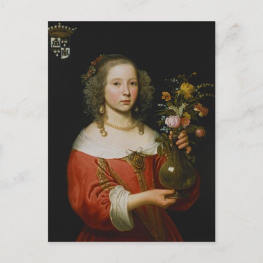 Portret van een jong meisje briefkaart (Voorkant)