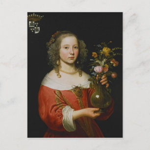 Portret van een jong meisje briefkaart