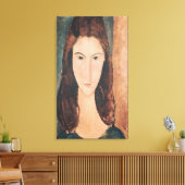 Portret van een jong meisje canvas afdruk (Insitu (Woonkamer))