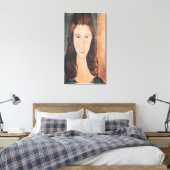 Portret van een jong meisje canvas afdruk (Insitu (Slaapkamer))
